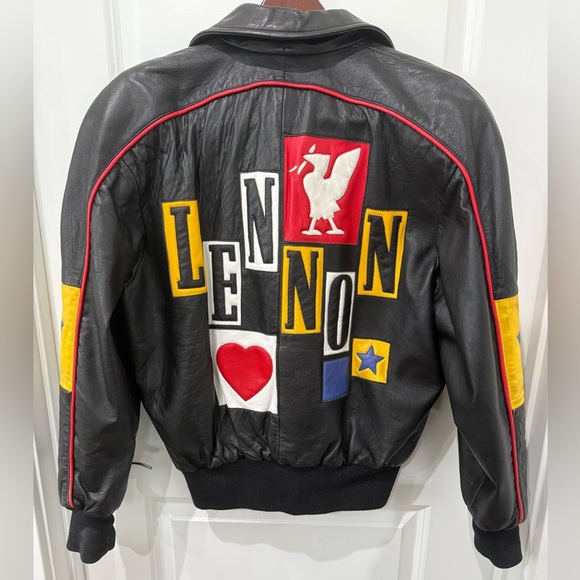Michael Hoban Other - Vintage John Lennon Custom Black Leather Jacket